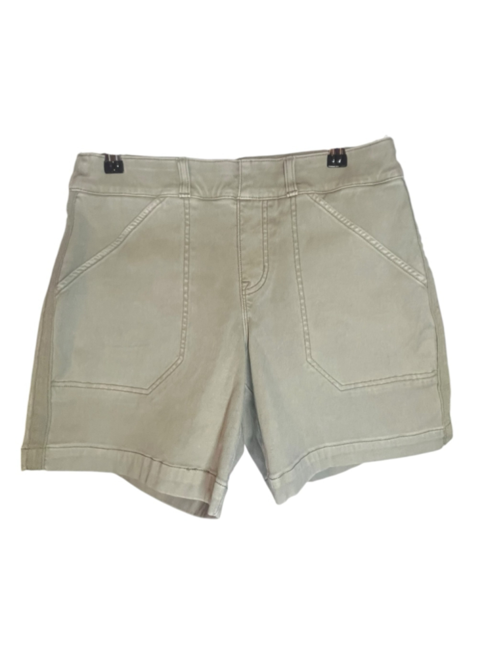 SPANX Sage Green Utility High Rise Patch Pocket Casual Stretchy Shorts